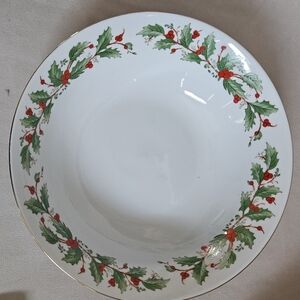 Christmas Vintage (1990s)China Pearl./Noel Pattern.One Vegetable Dish.